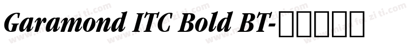 Garamond ITC Bold BT字体转换